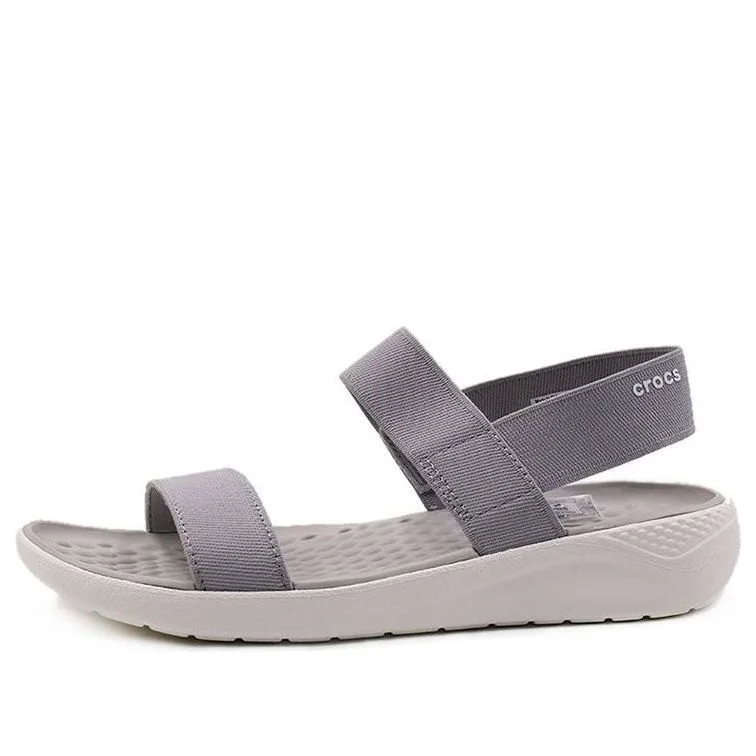 (WMNS) Crocs Literide 'Light Gray White' 205106-00J - 1