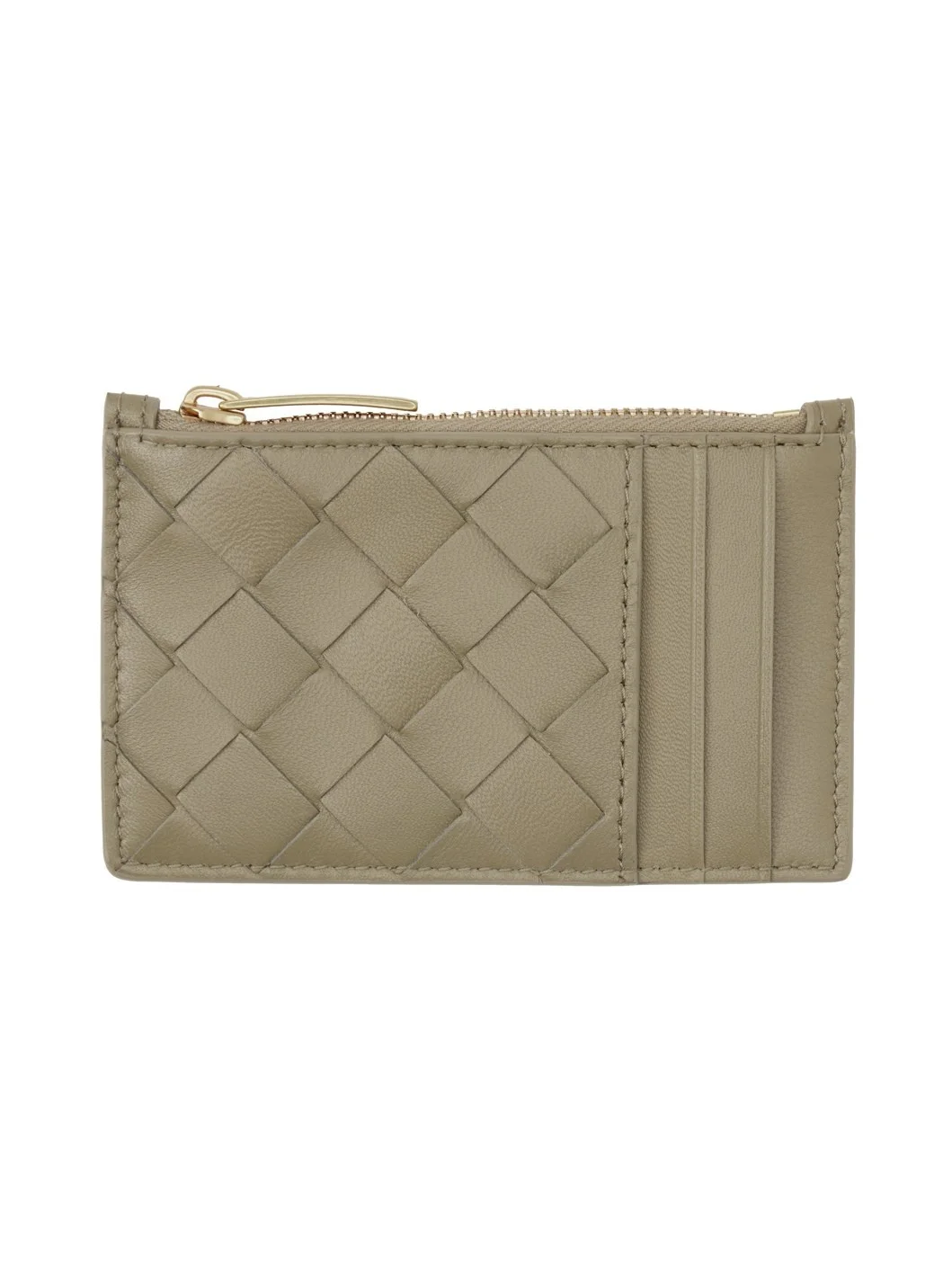 Taupe Zipped Card Holder - 1