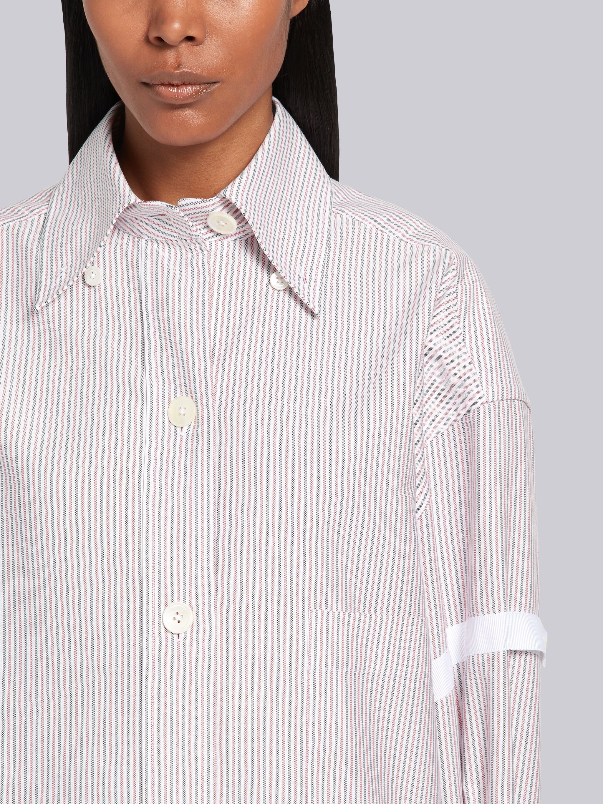 Supersized University Stripe Shirt - 5