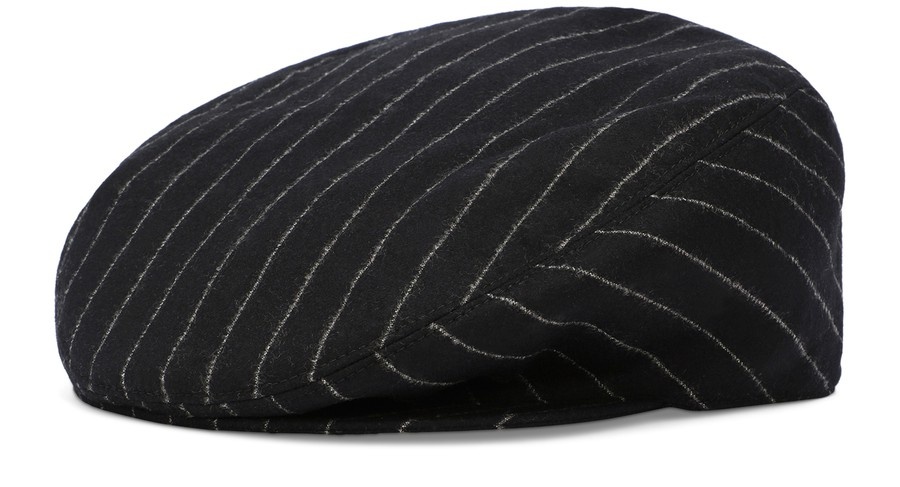 Pinstripe wool flat cap - 1