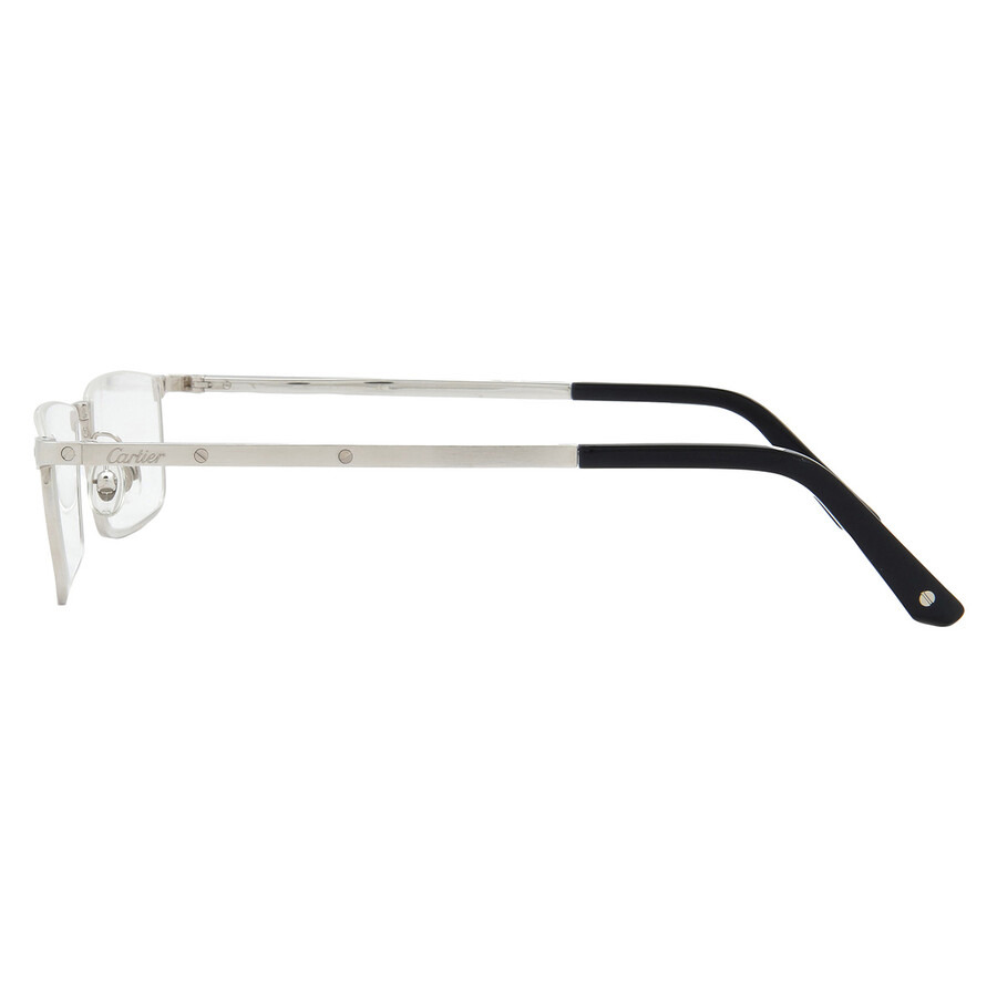 Cartier Santos de Cartier Demo Rectangular Men's Eyeglasses CT0169O 002 54 - 3