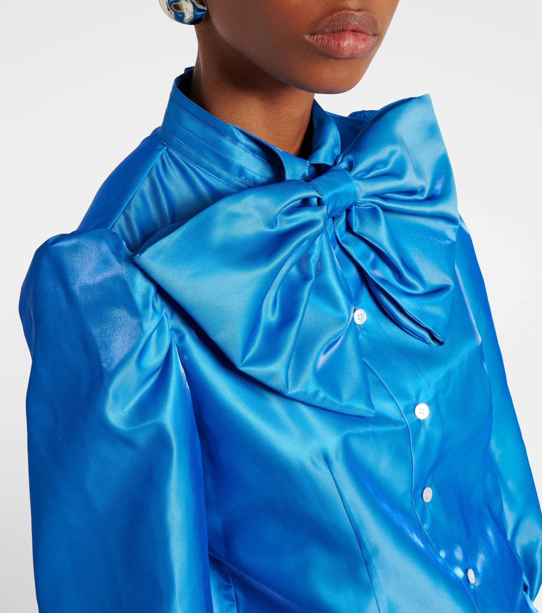 Bow-detail satin blouse - 4