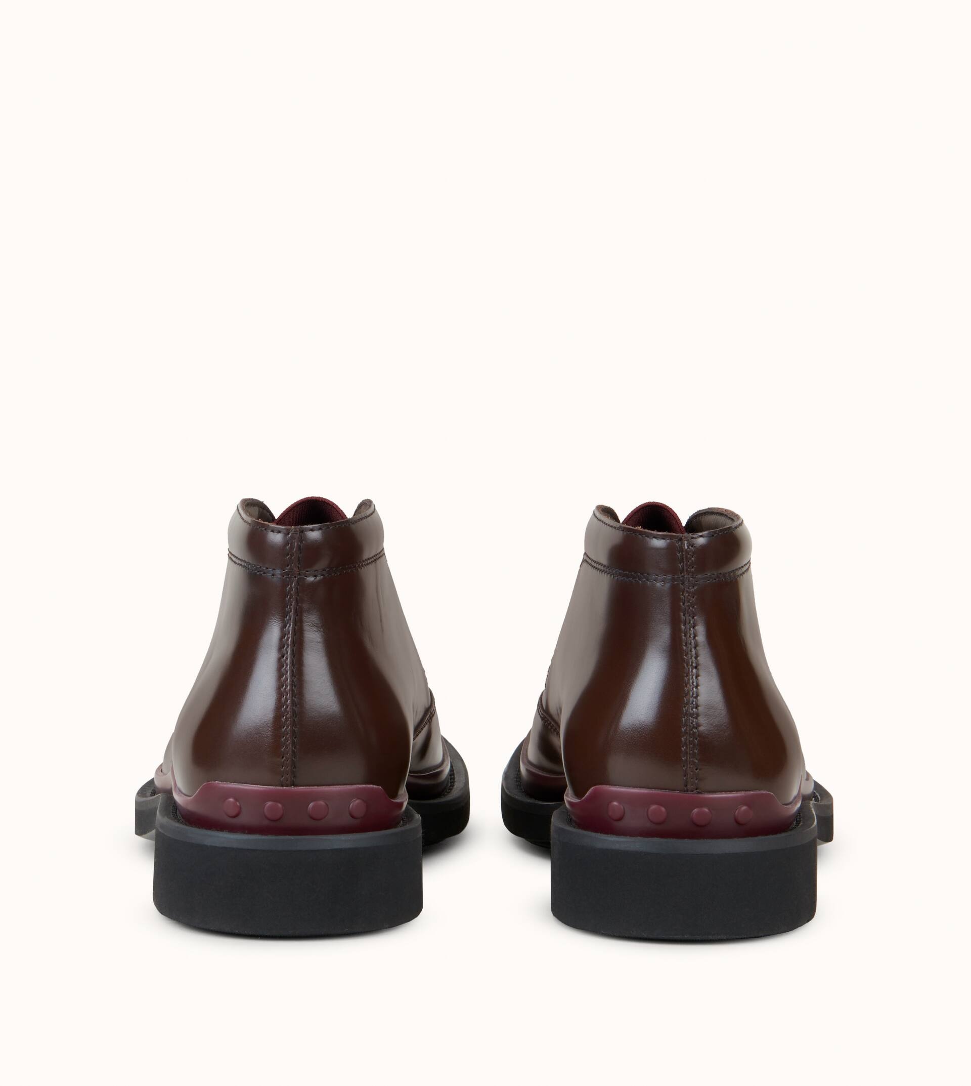 DESERT BOOTS IN LEATHER - BROWN, BURGUNDY - 3