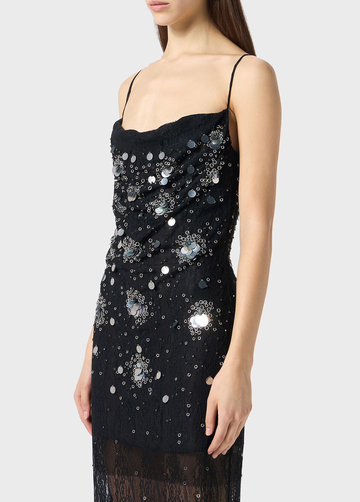 LONG DRESS IN LACE WITH EMBROIDERY - 4