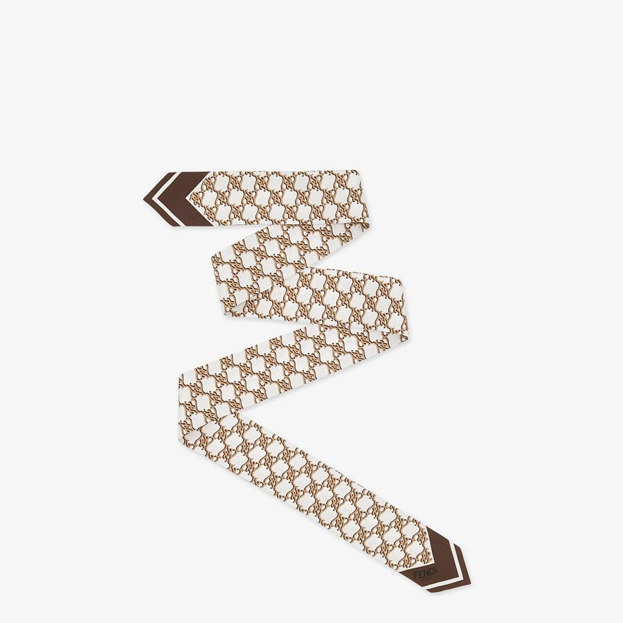 Beige silk bandeau - 1