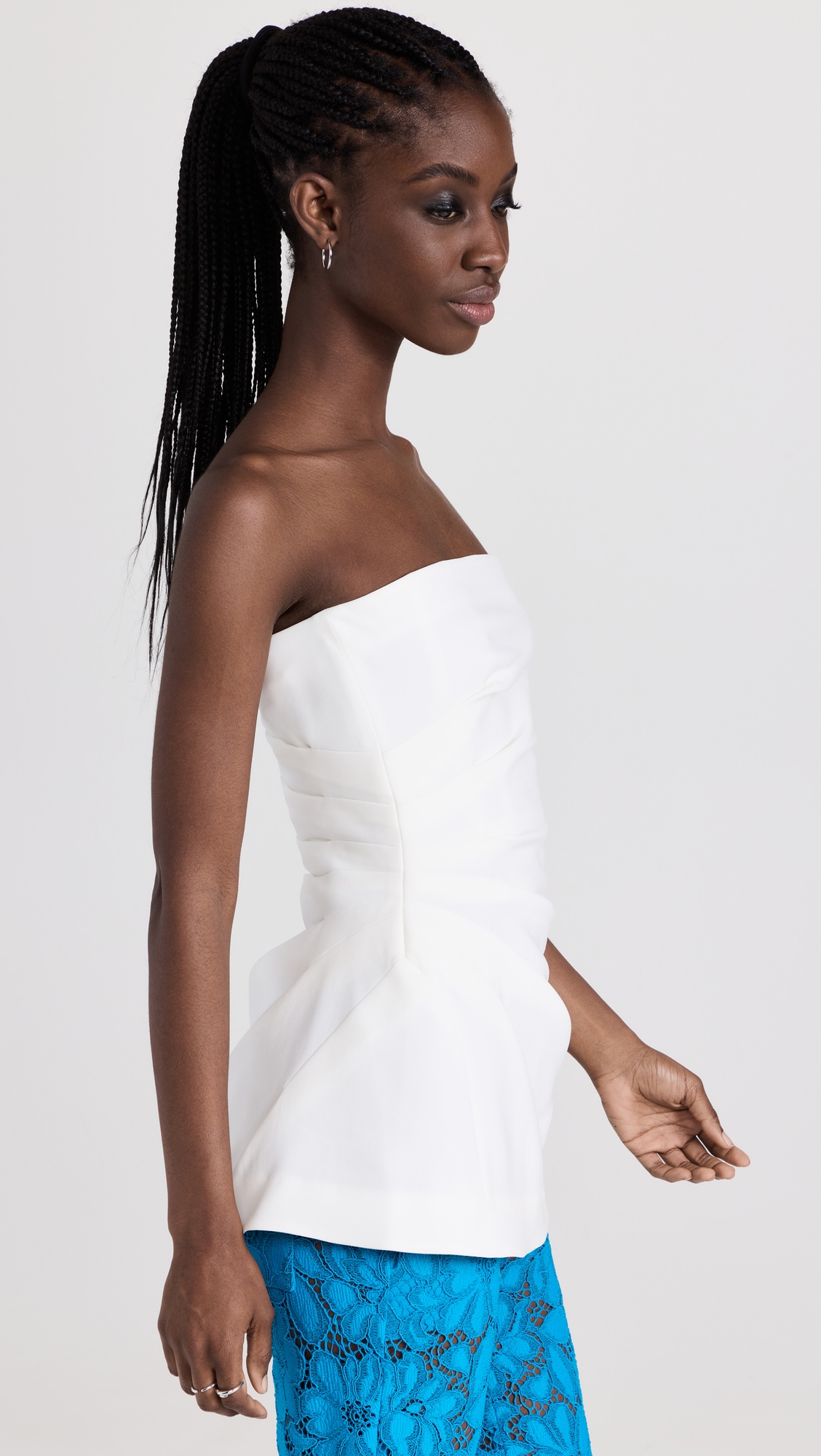 Matte Viscose Crepe Strapless Top - 3