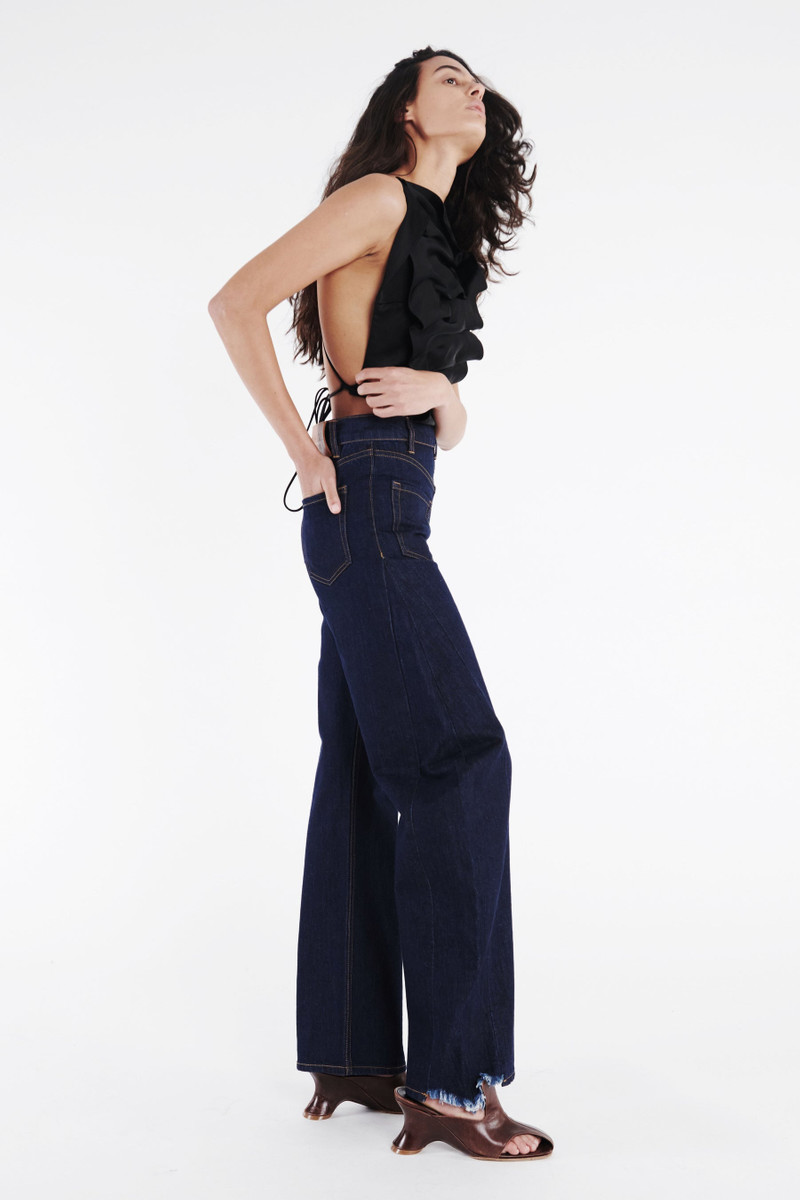 A.W.A.K.E. MODE MIRROR JEANS WITH SIDE INSERTS INDIGO RINSE WASH outlook
