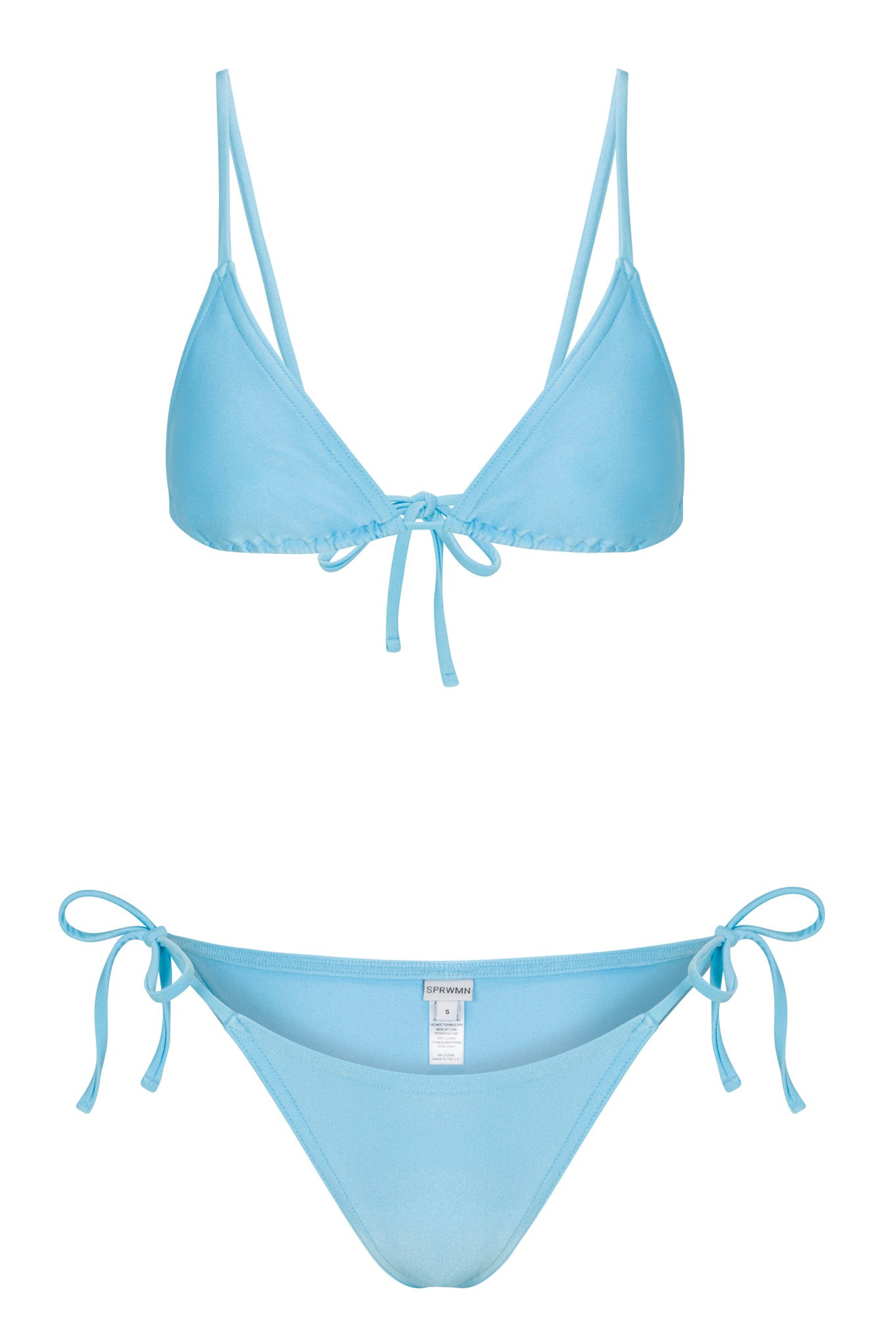 BABY BLUE TIE BIKINI BOTTOM - 4