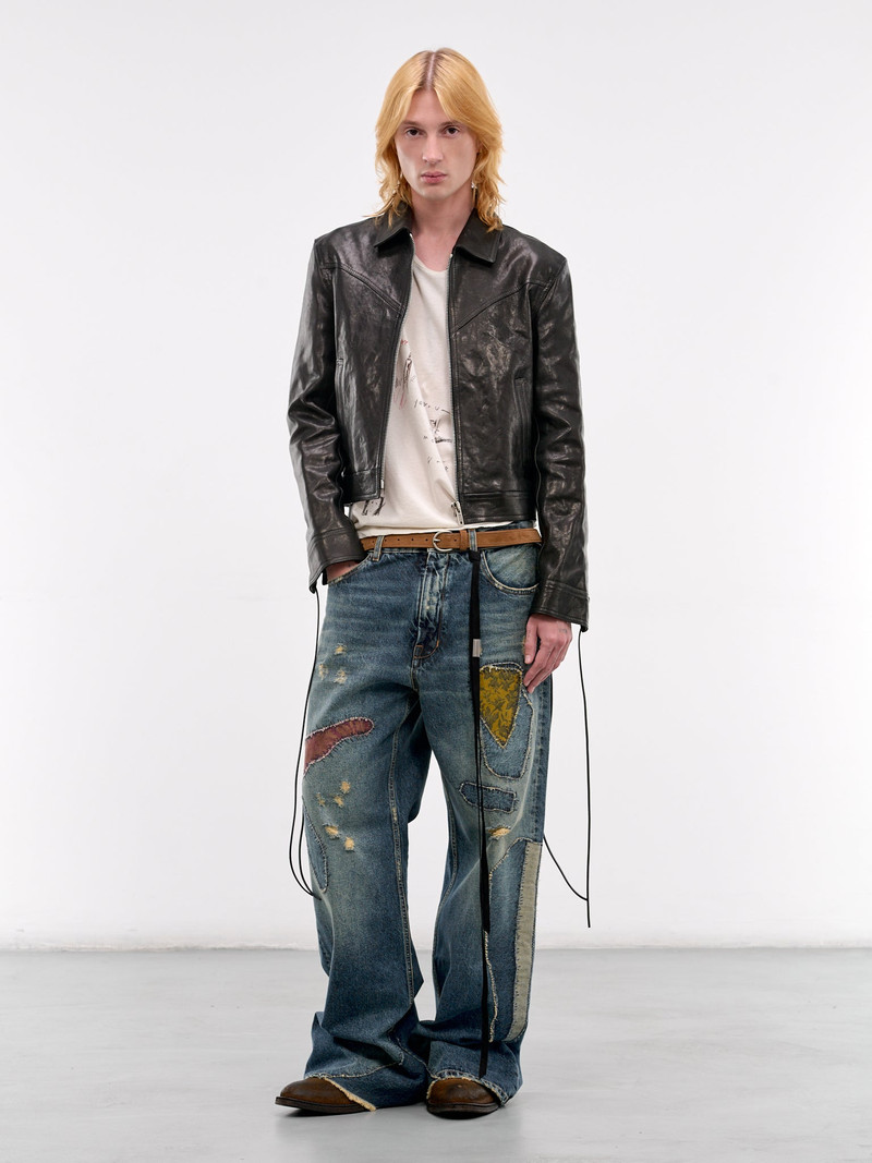 Ann Demeulemeester Ulv Lacing Lamb Zip Jacket outlook