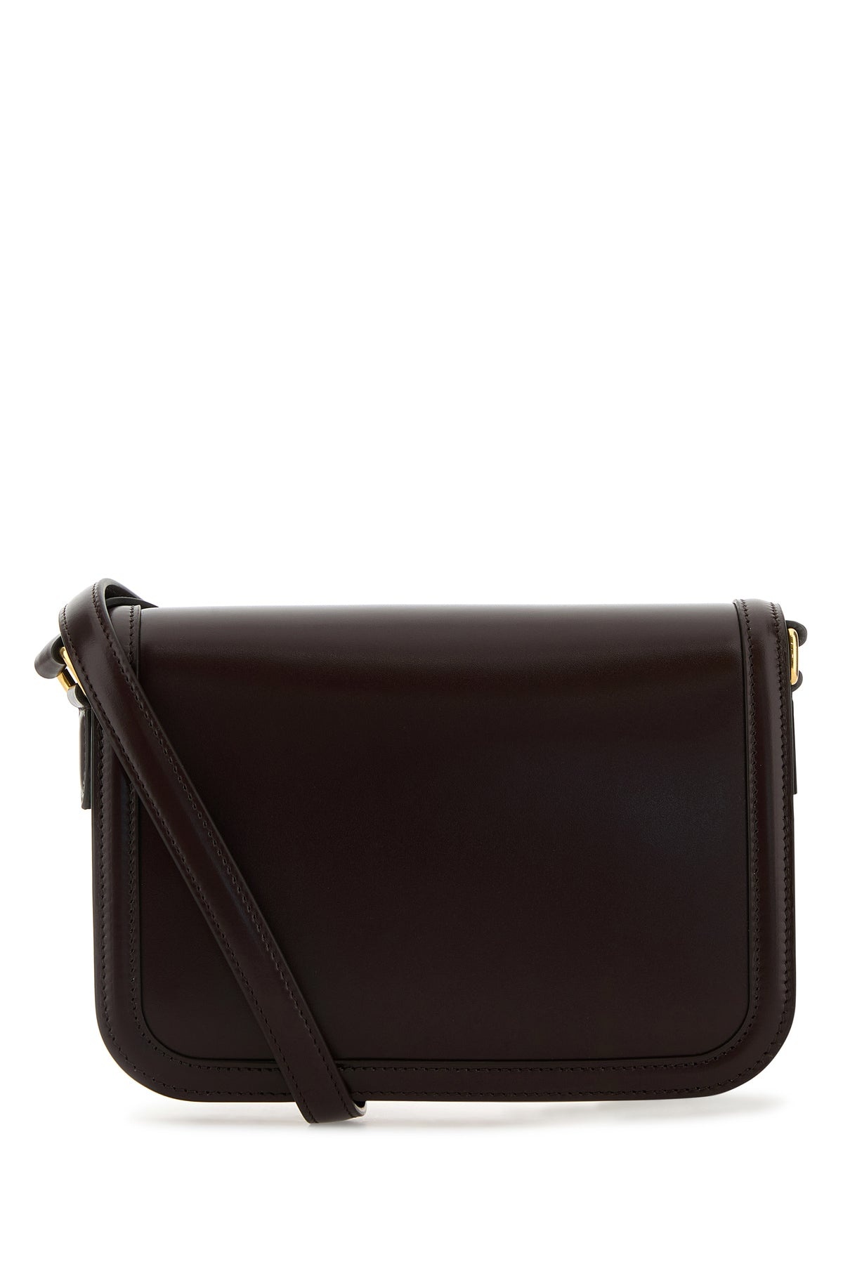 Chocolate leather 9TO5 shoulder bag - 3