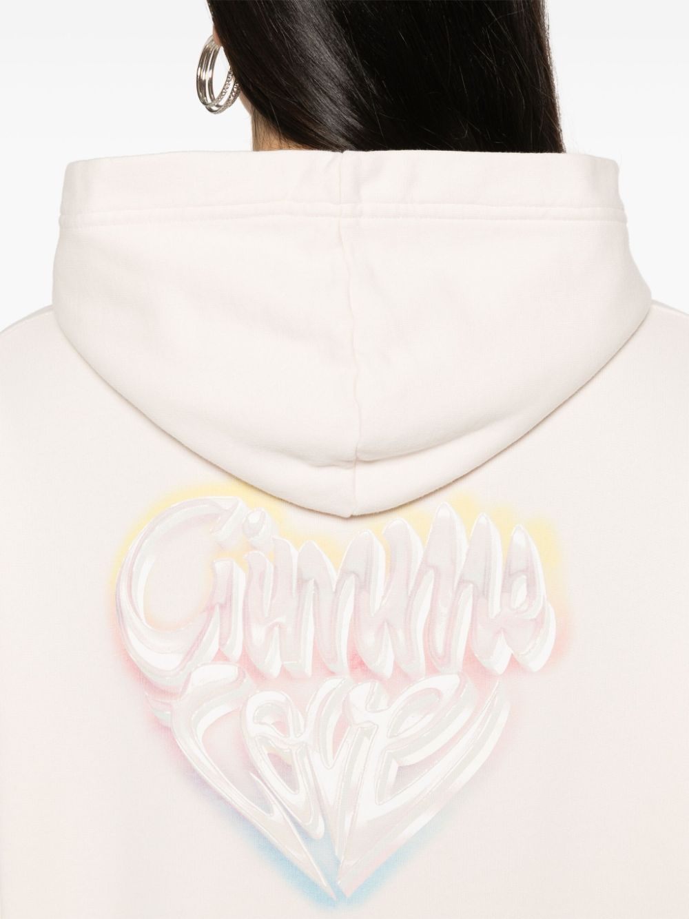 Mia logo-print cotton hoodie - 5