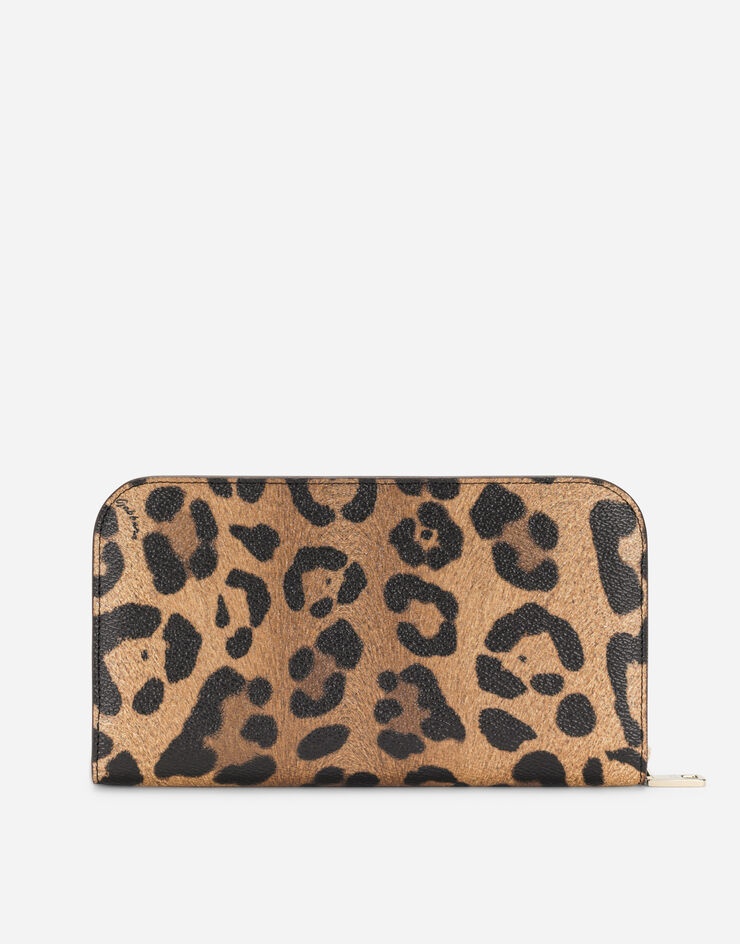 Leopard-print Crespo zip-around wallet with branded plate - 3