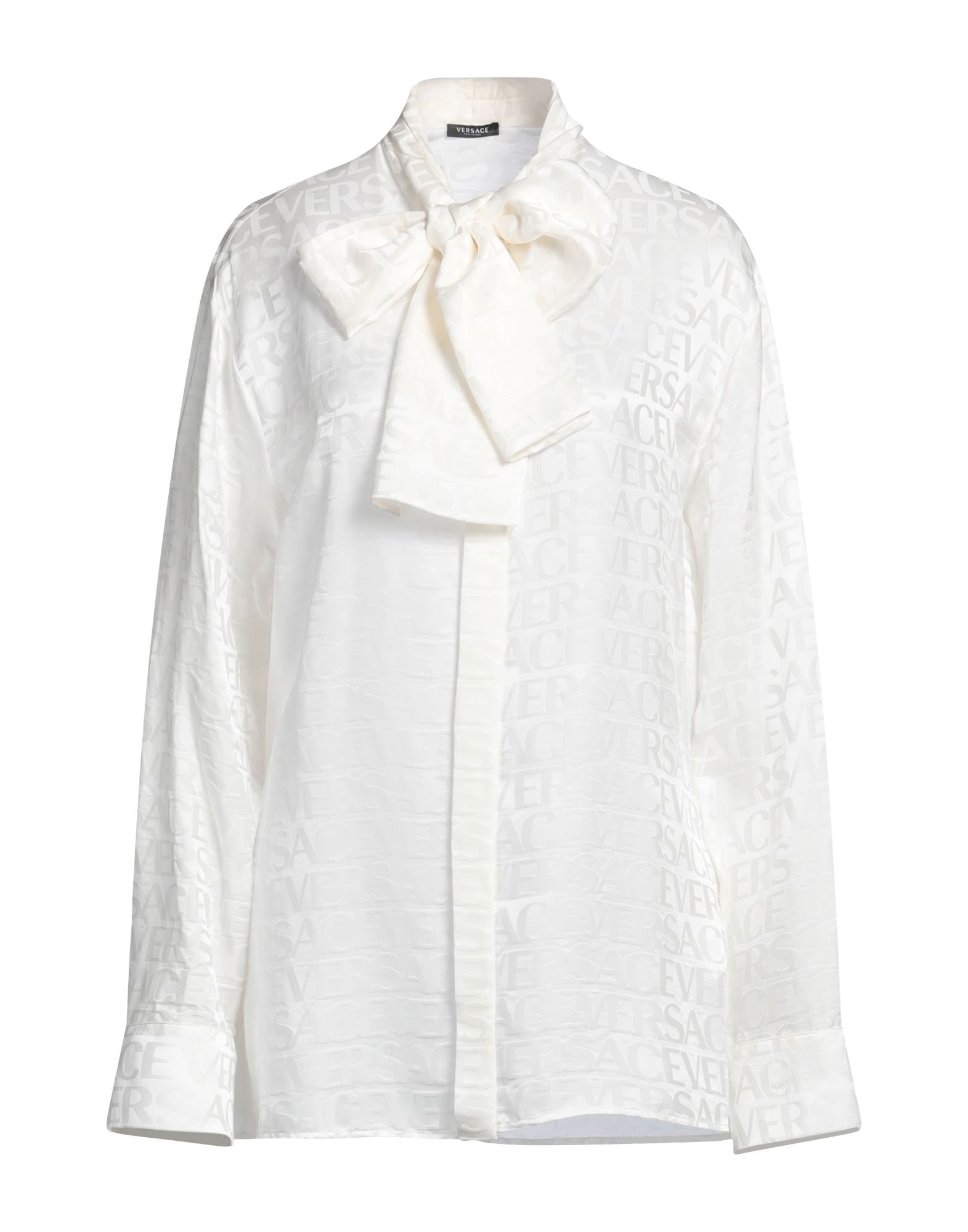 White Women's Patterned Shirts & Blouses - 1