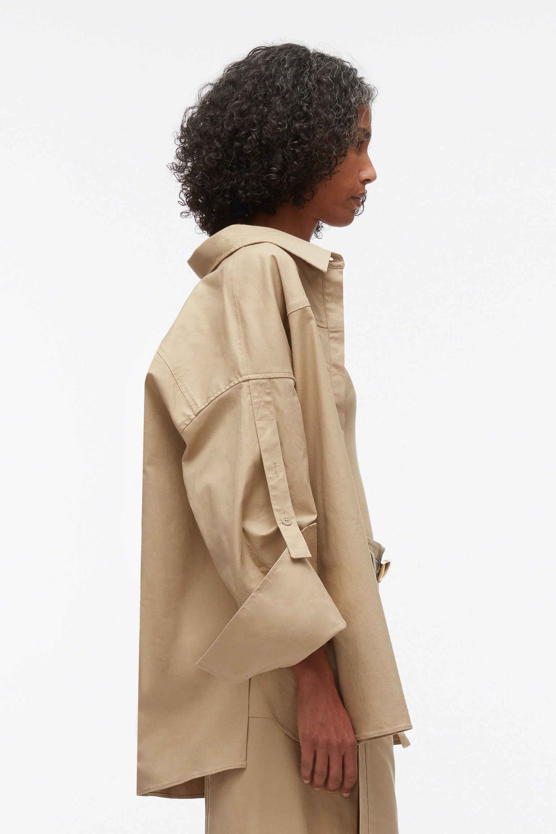 Drop Back Shirt with Convertible Sleeves - 4