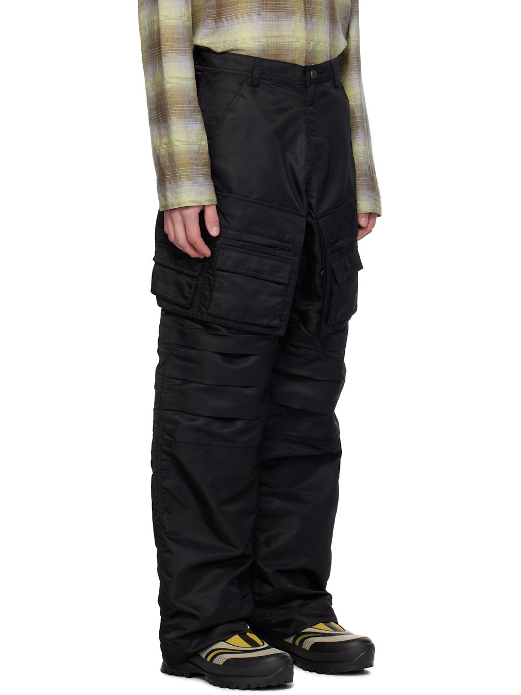 Black Pocket Cargo Pants - 2