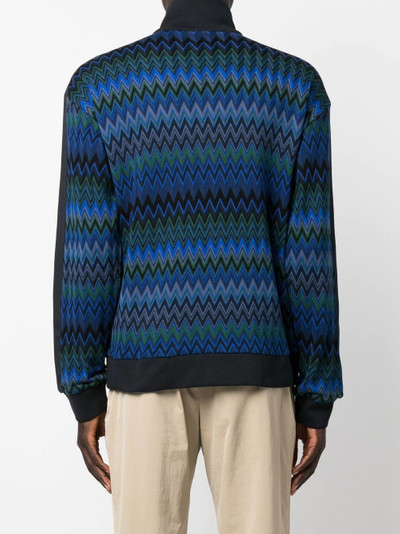 Missoni zigzag-pattern roll-neck sweatshirt outlook