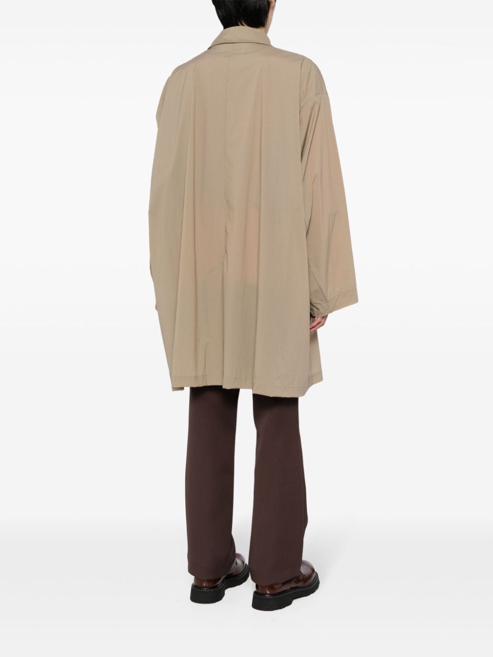 button-up trench coat - 4