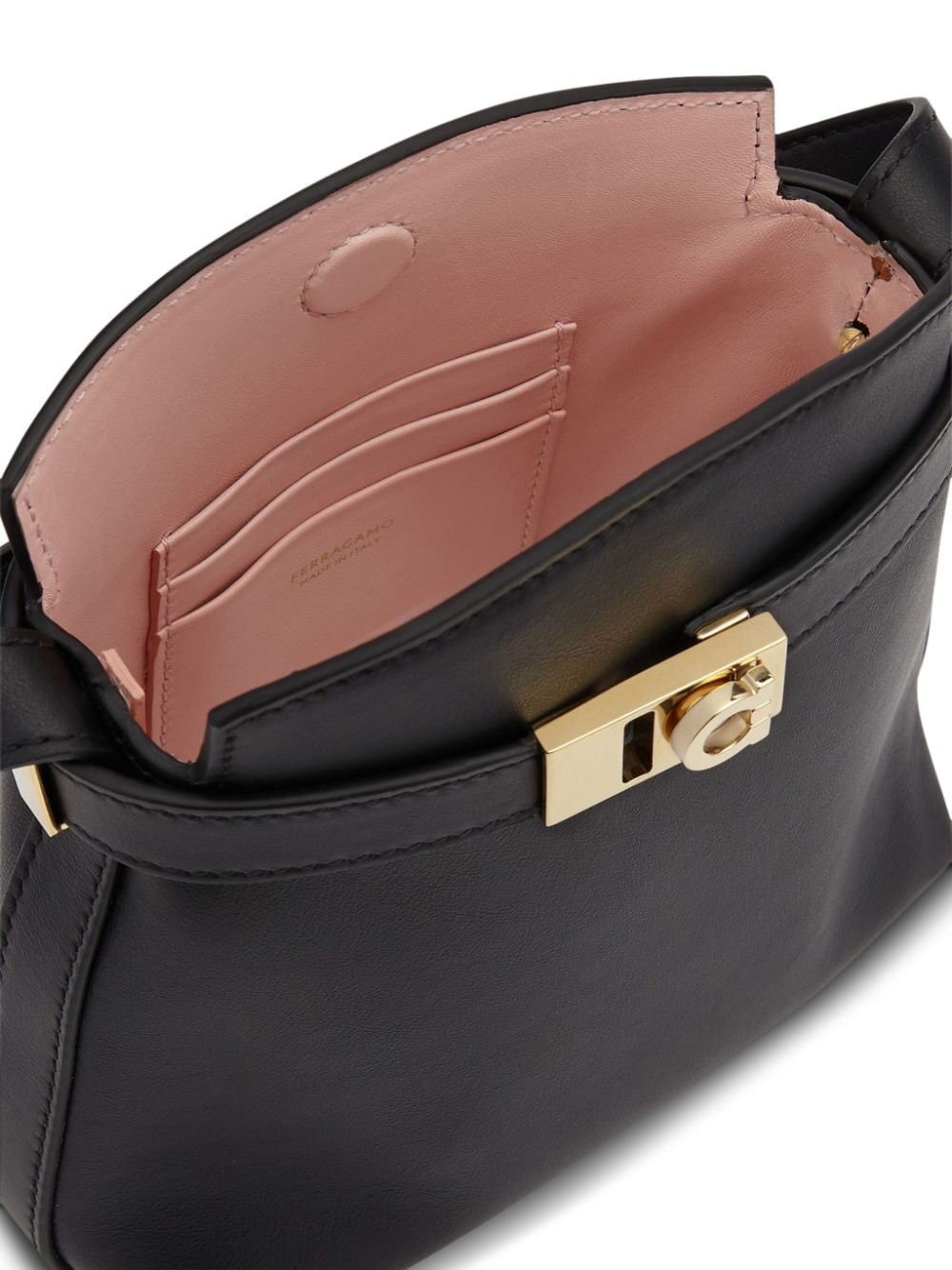 Hug Gancini-plaque leather phone holder - 4
