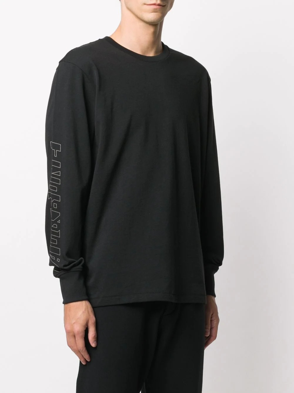 logo print long-sleeved top - 3