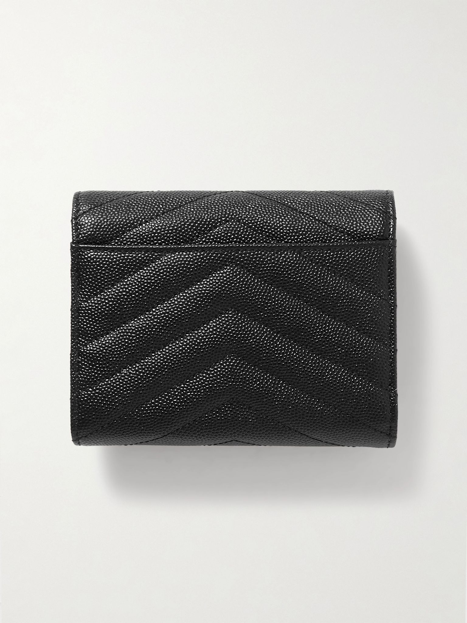 Monogramme quilted textured-leather wallet Black - 3
