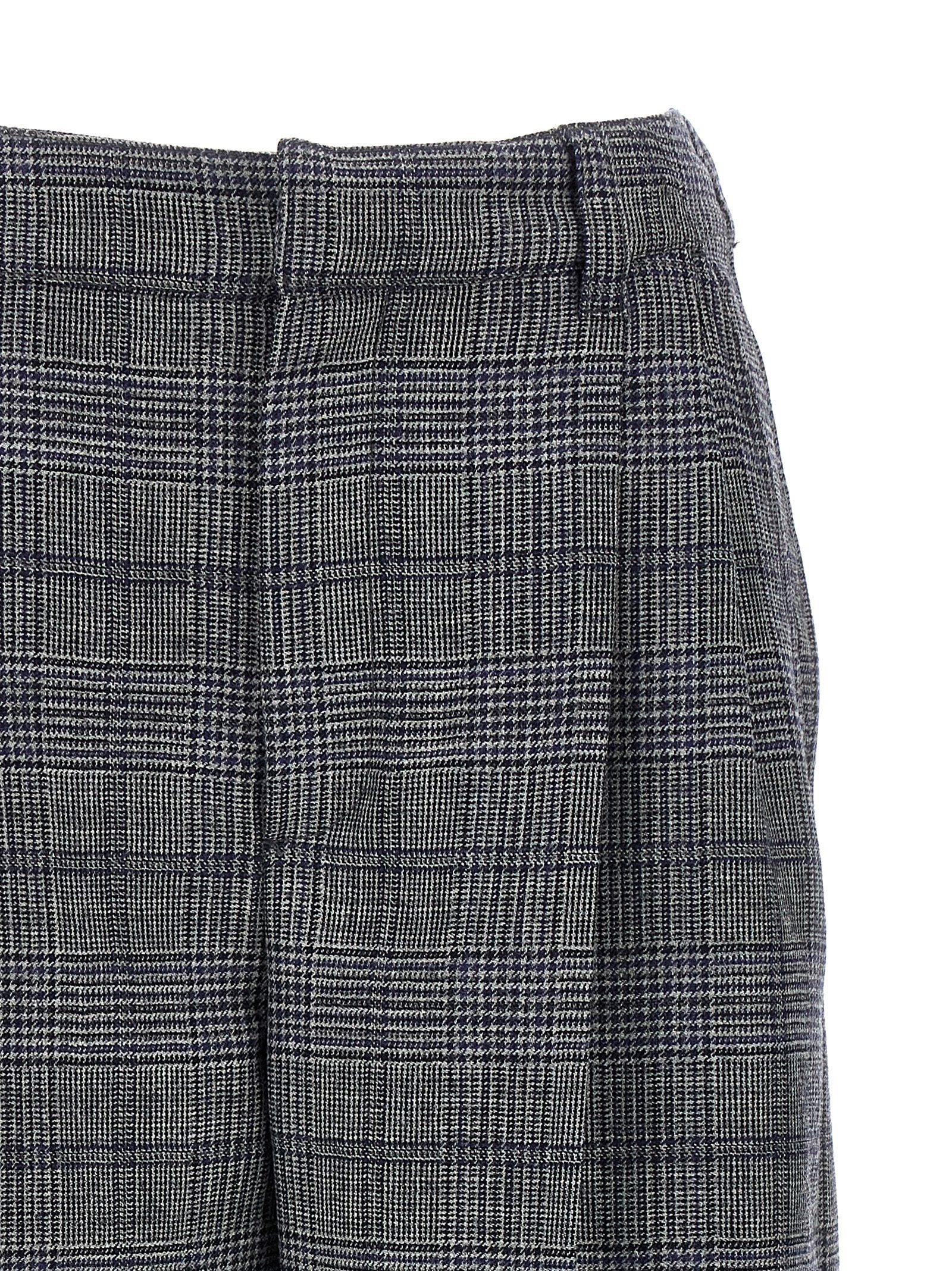 Pied De Poule Wool Pants Gray - 3