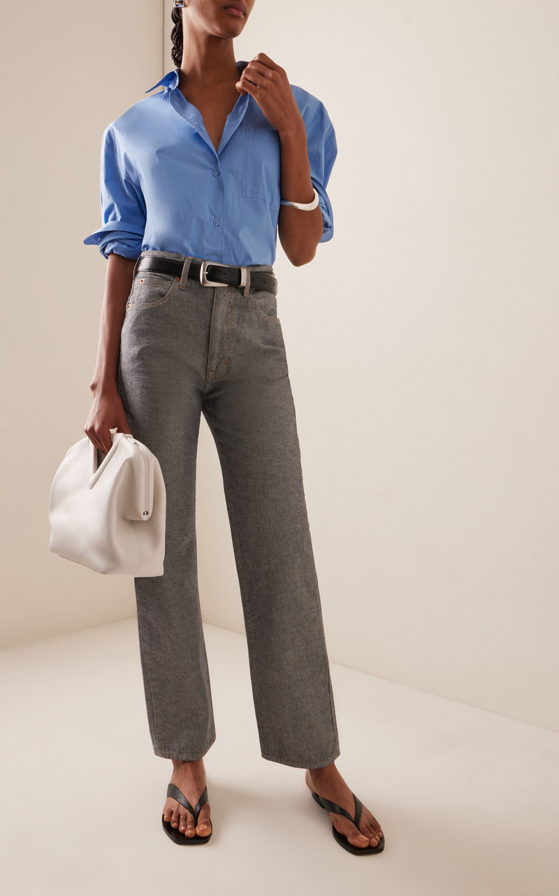 SLVRLAKE London Rigid High-Rise Straight-Leg Jeans grey outlook