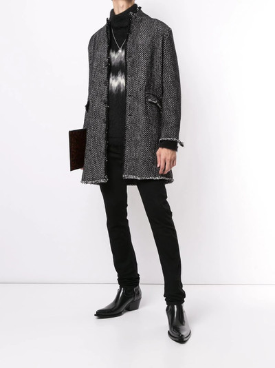 Avant Toi herringbone single-breasted coat outlook