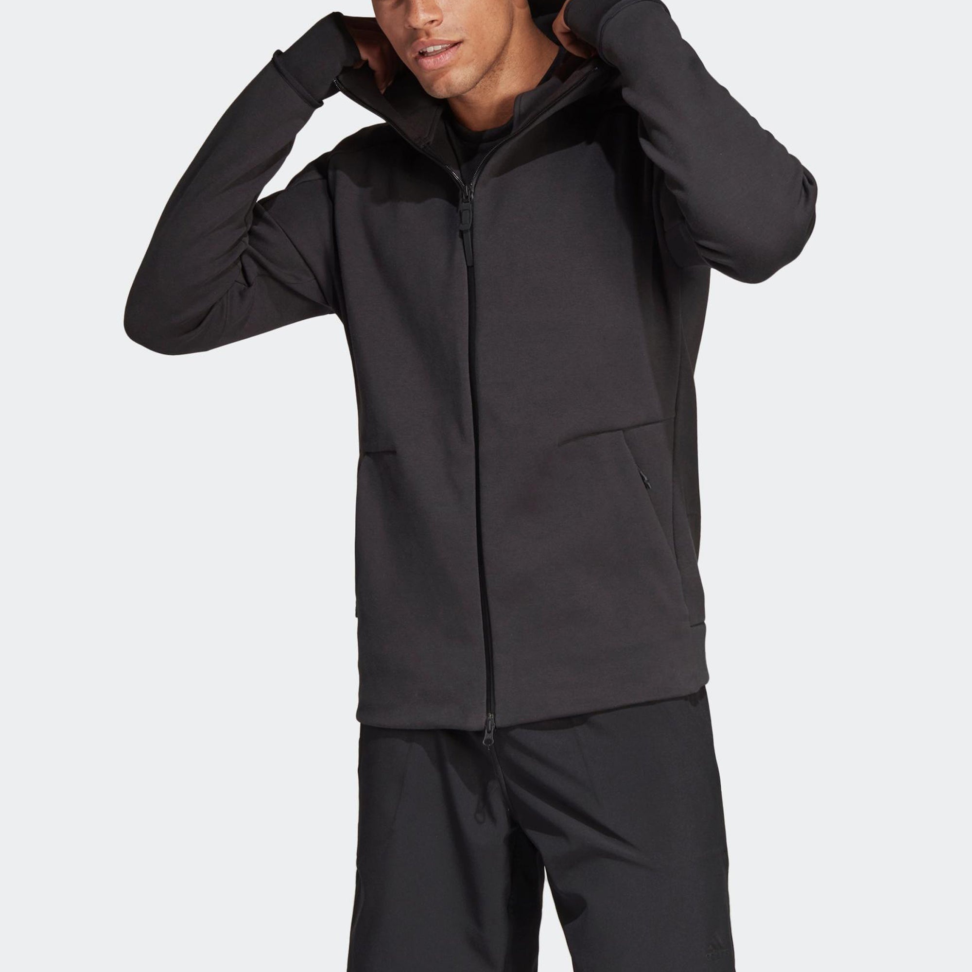 adidas Zne Hoody 2 Athleisure Casual Sports Hooded Jacket Black CW6482 - 3