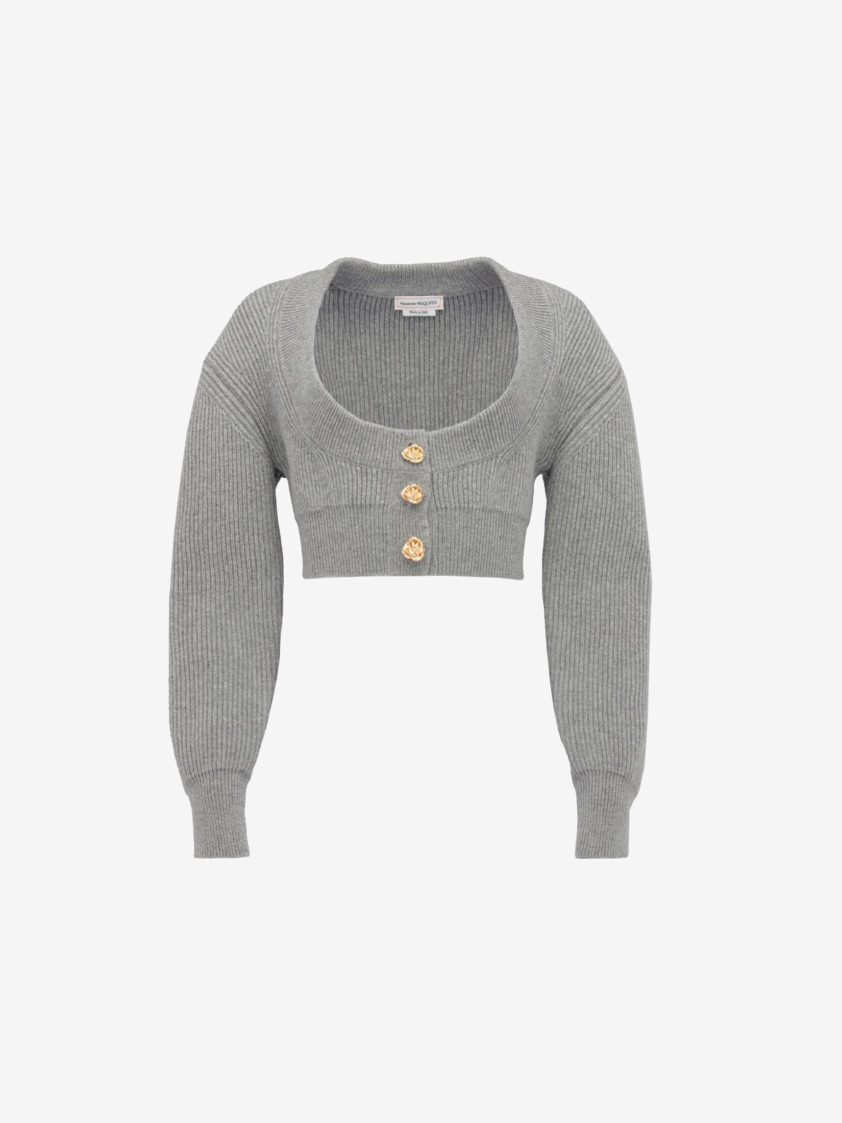 Women's Cocoon Sleeve Cardigan in Grey Melange - 1