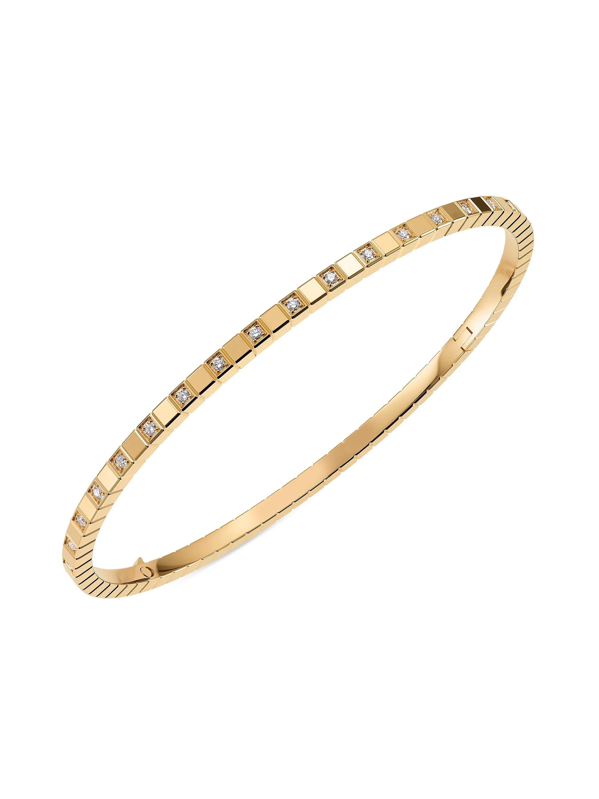 Women's Ice Cube 18K Yellow Gold & 0.33 TCW Diamond Bangle - Yellow Gold - 1