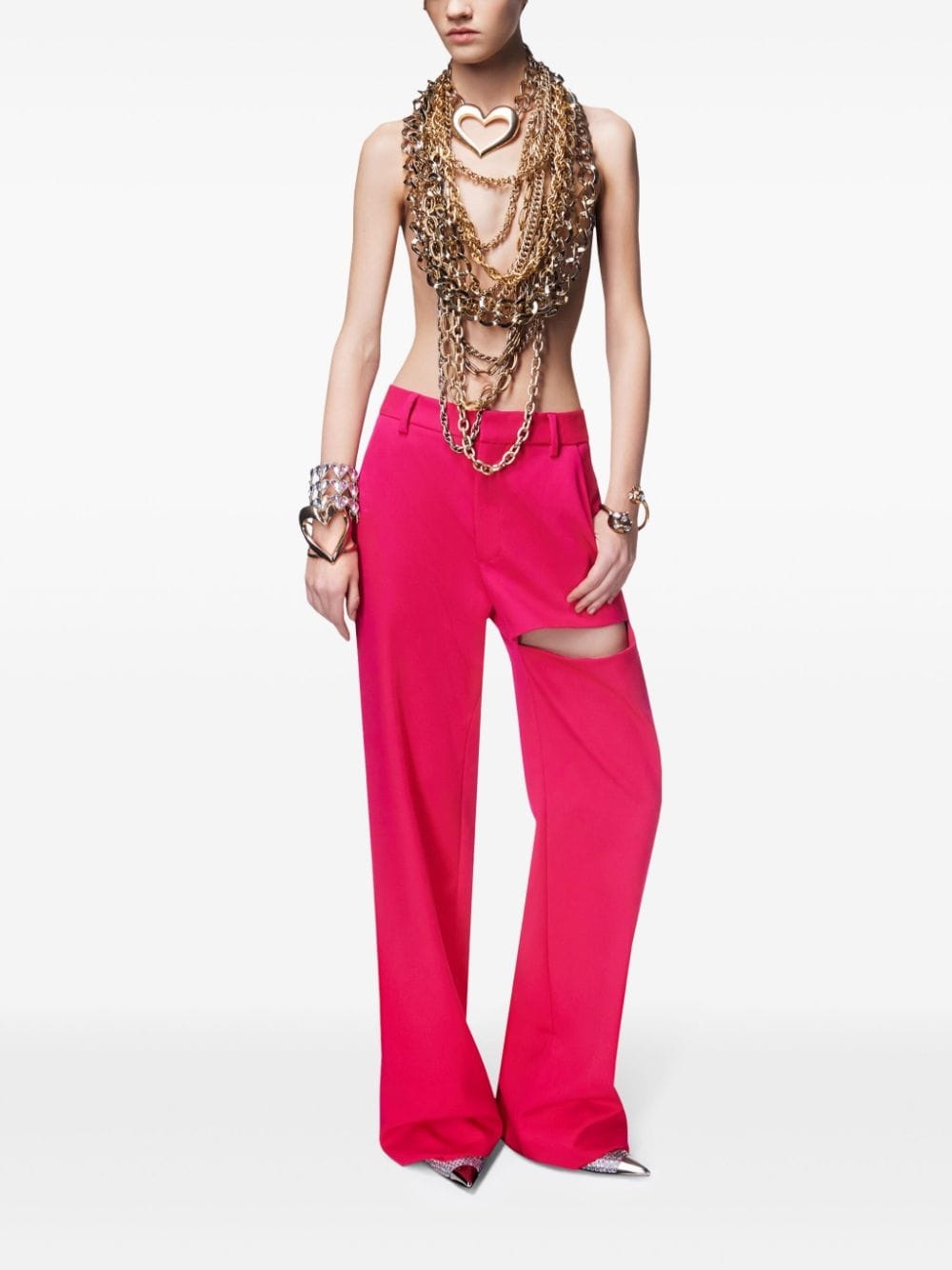Asymmetric slit trousers - 3