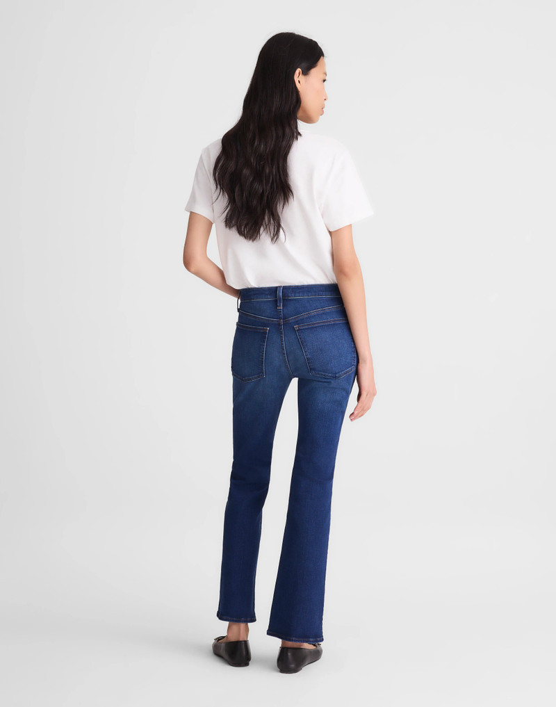 Madewell The Flare Crop Jean in Super Stretch Denim outlook