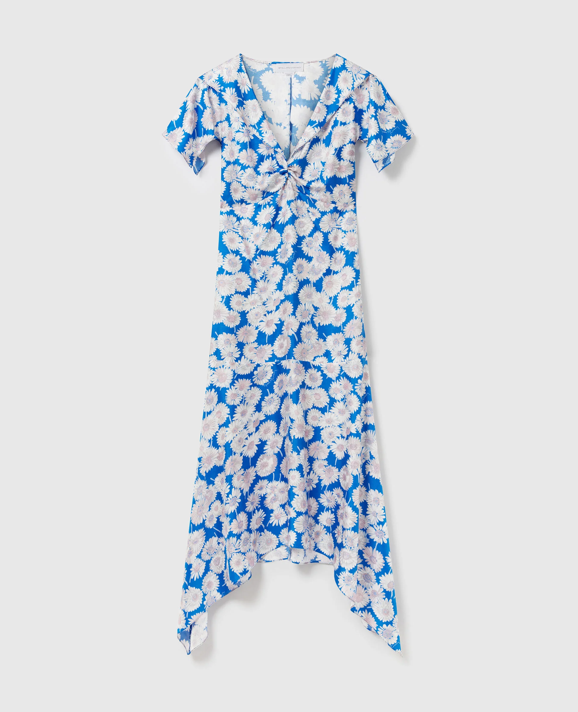 Daisy Print Cap-Sleeve Midi Dress - 1