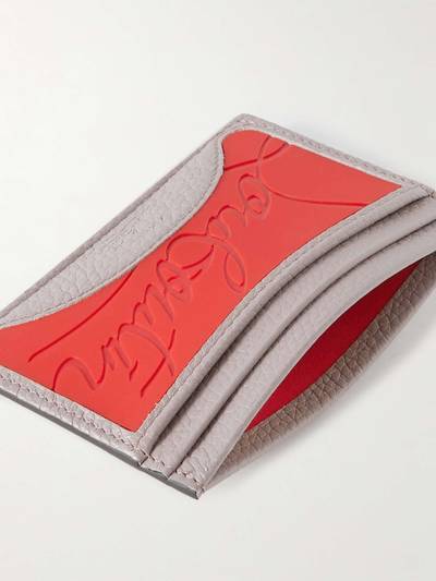 Christian Louboutin Full-Grain Leather and Logo-Debossed Rubber Cardholder outlook