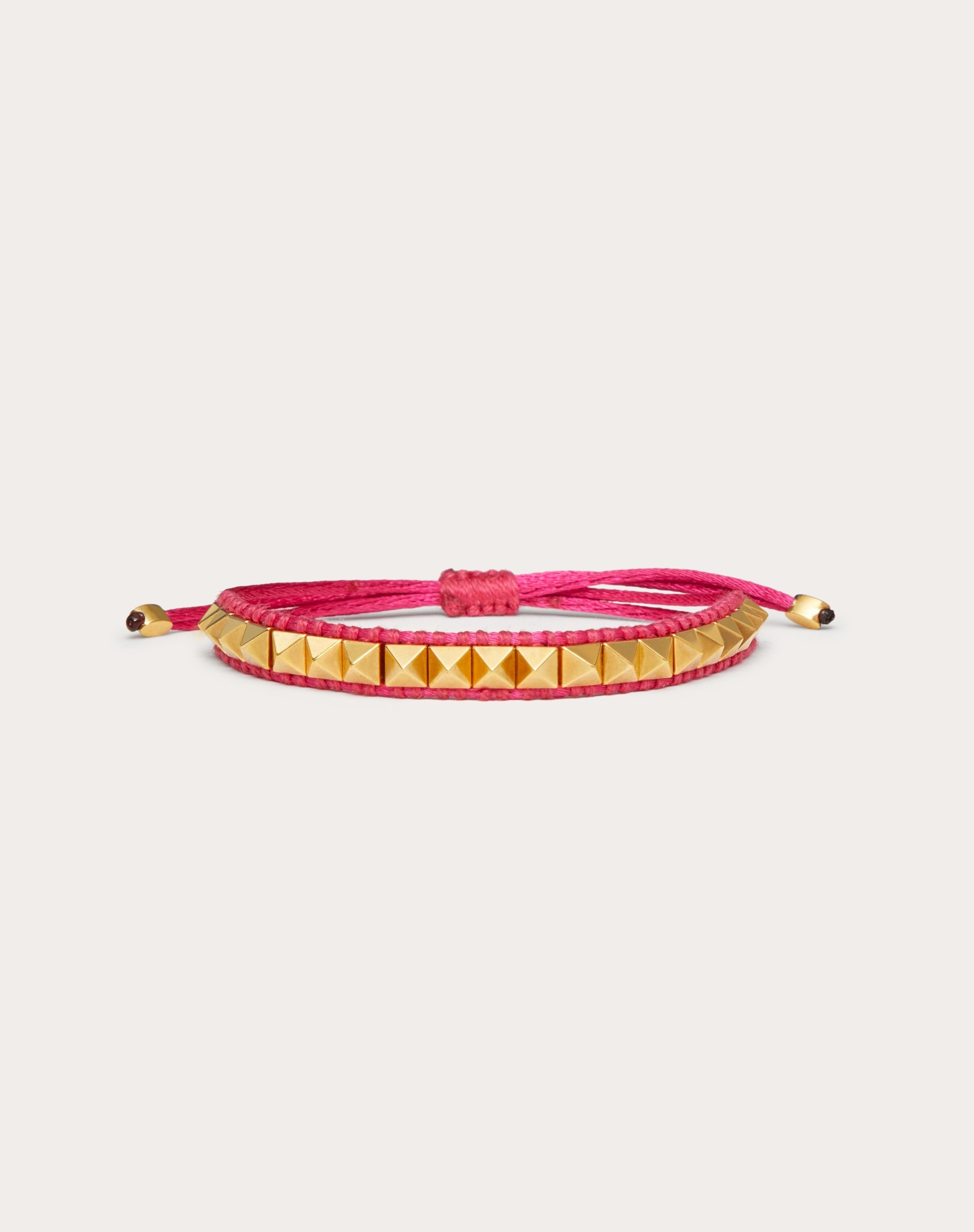 VALENTINO COLOR SIGNS BRACELET IN COTTON AND METAL - 1