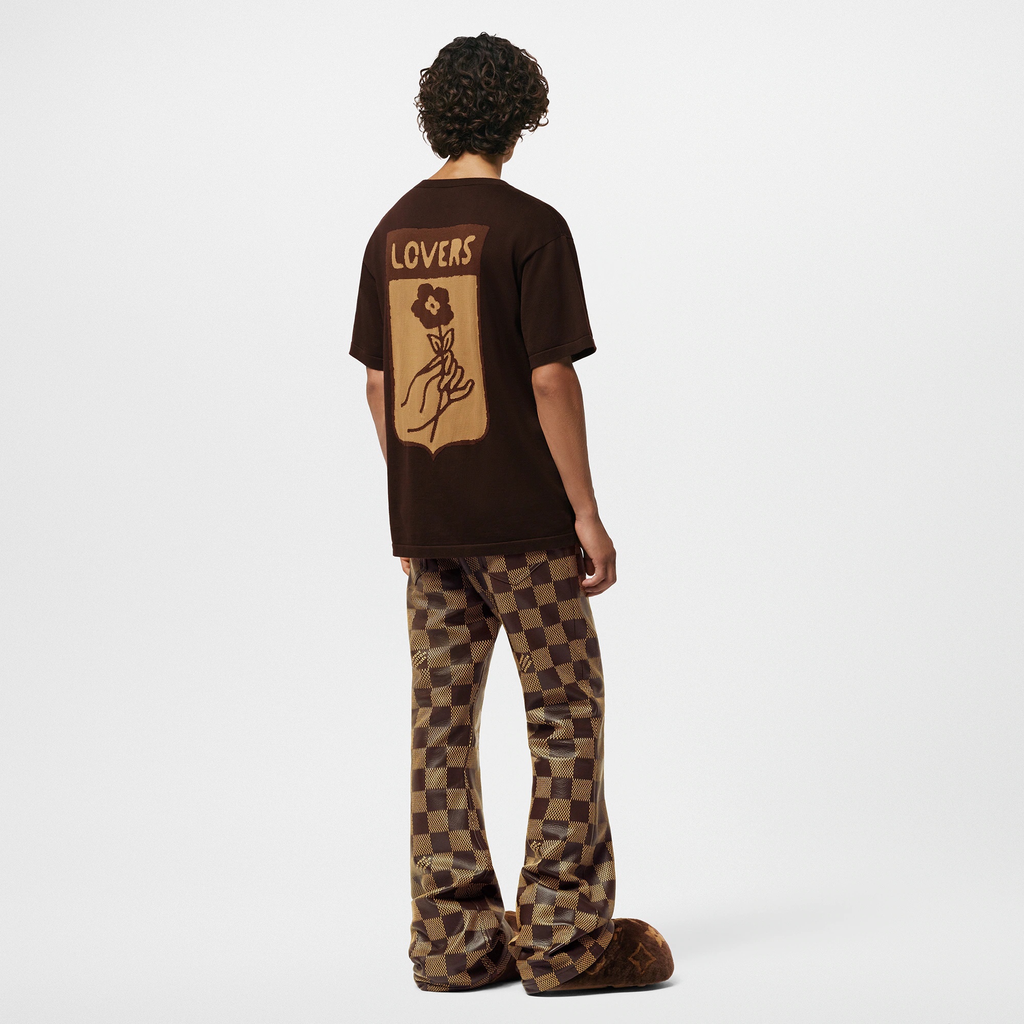 Short-Sleeved Cotton Intarsia Crewneck - 3