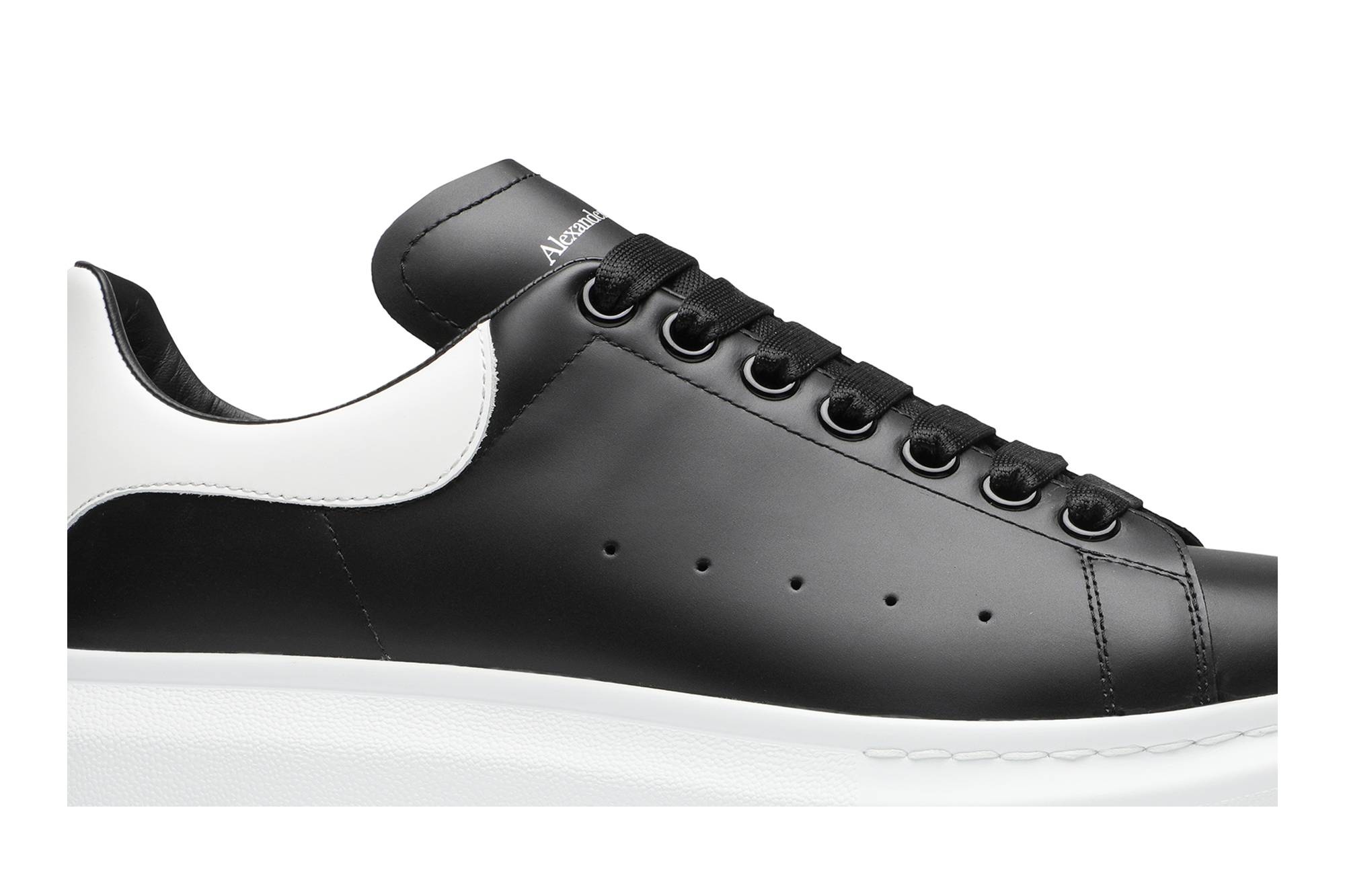 Alexander McQueen Wmns Oversized Sneaker 'Black White' - 2