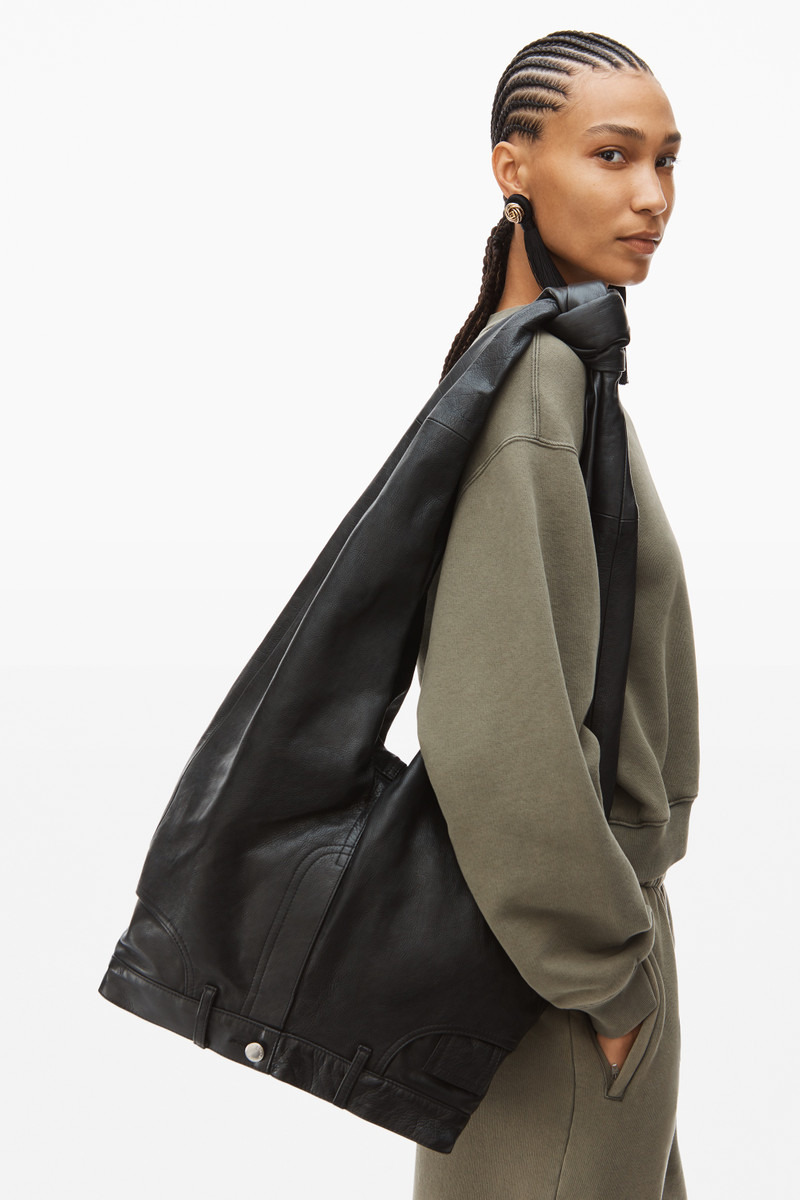 Alexander Wang 5-POCKET HOBO IN TUMBLED MOTO LEATHER outlook
