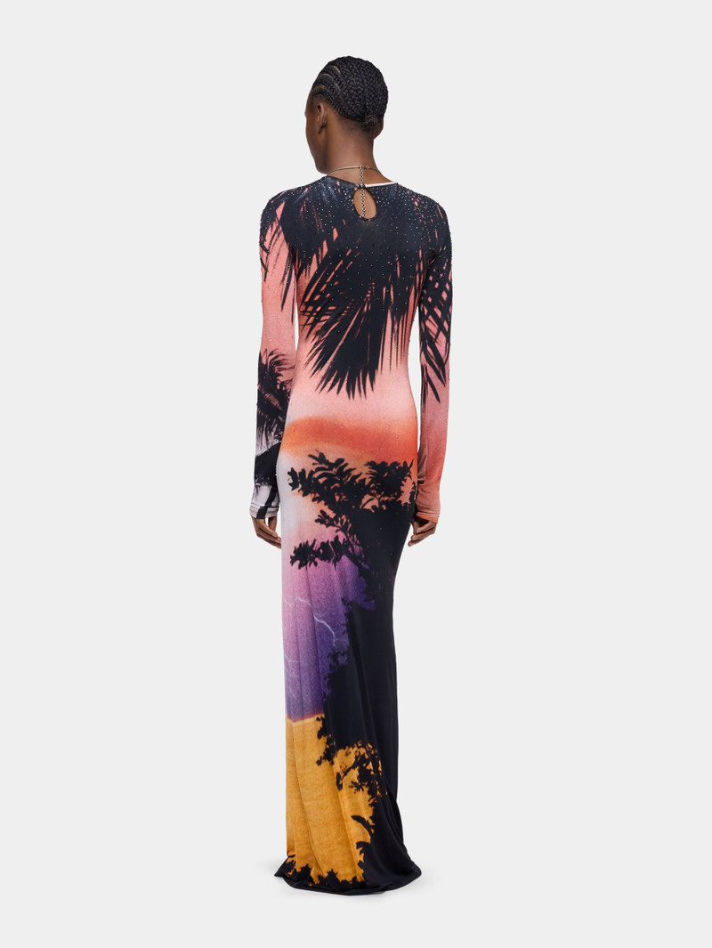 MAXI DRESS IN THUNDERSTORM-PRINTED SECOND-SKIN JERSEY 3