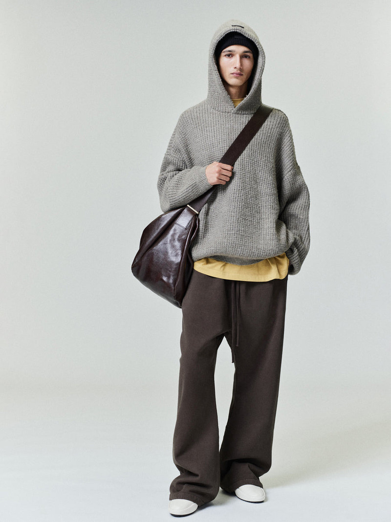 ESSENTIALS Heavy Waffle 90's Hoodie outlook