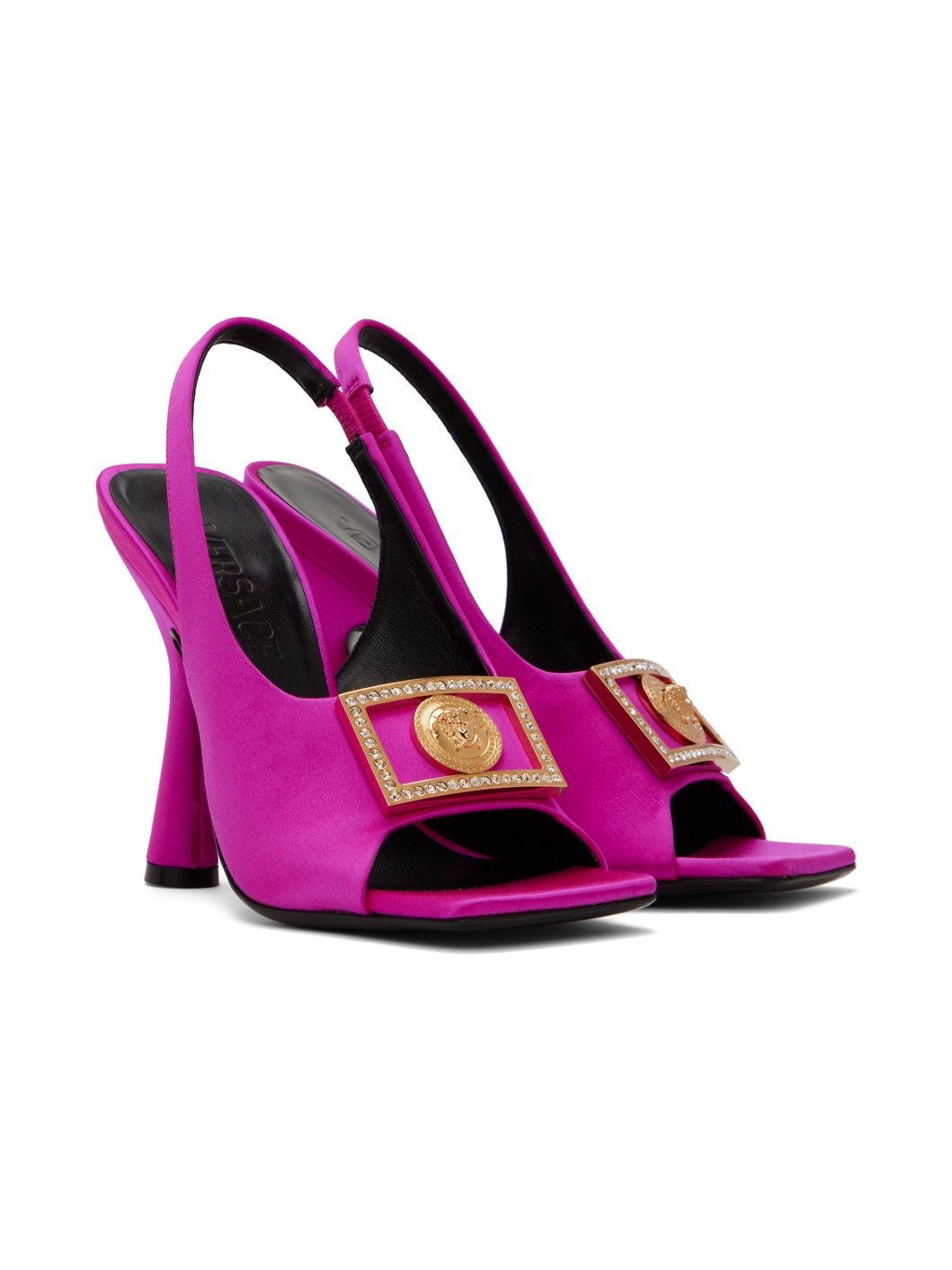 Pink Medusa Biggie Heeled Sandals - 4