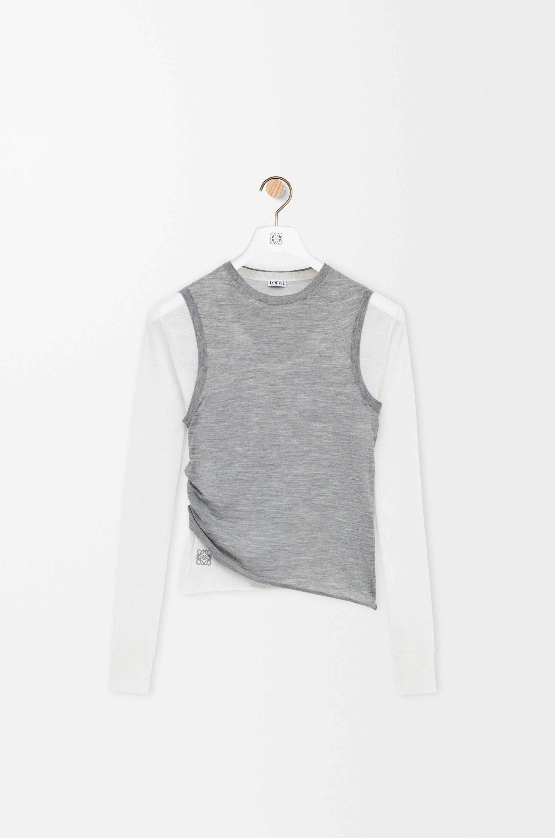 Draped sweater in cashmere - 1