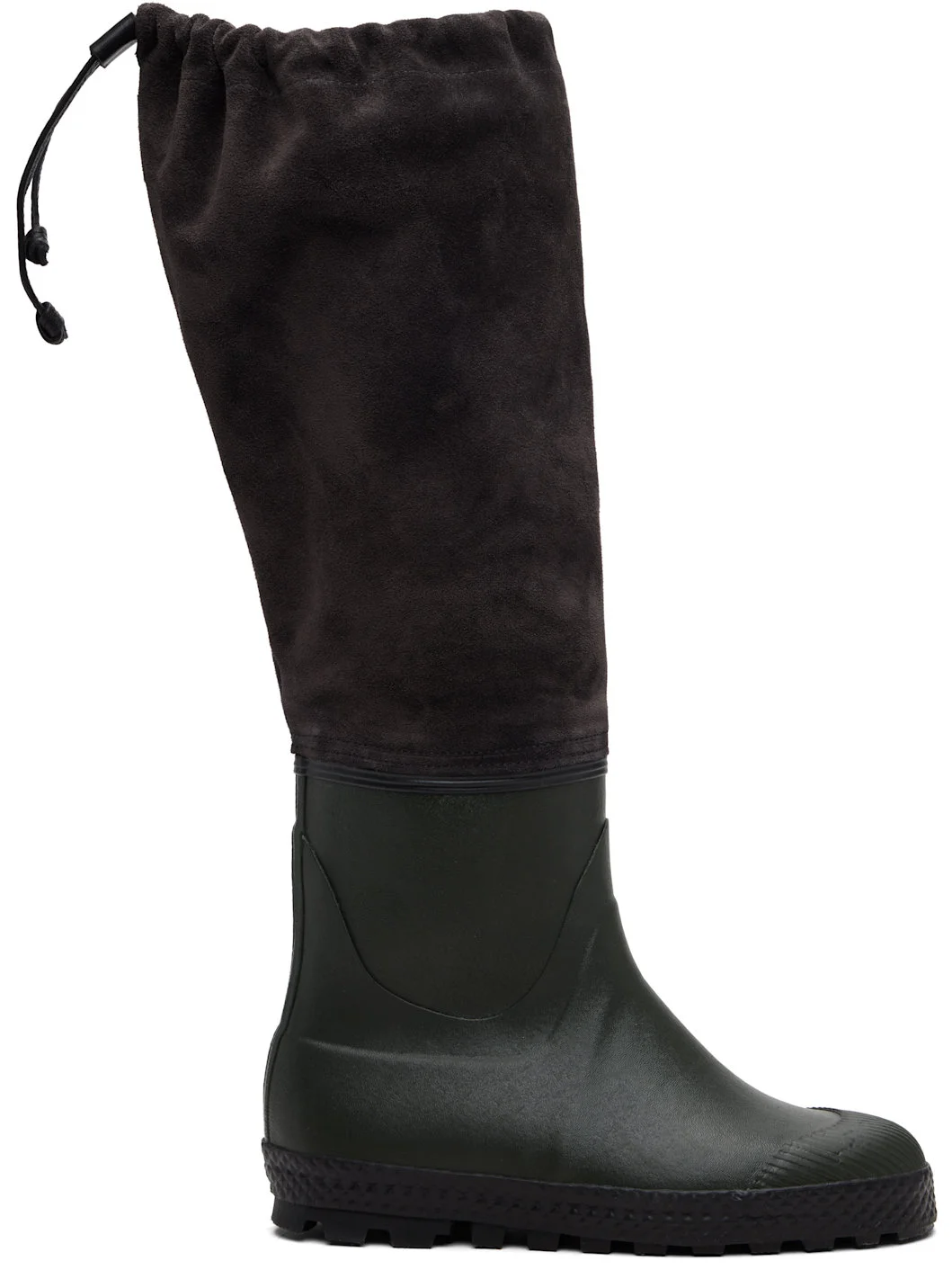 Green & Brown Farmer Rain Boots - 1