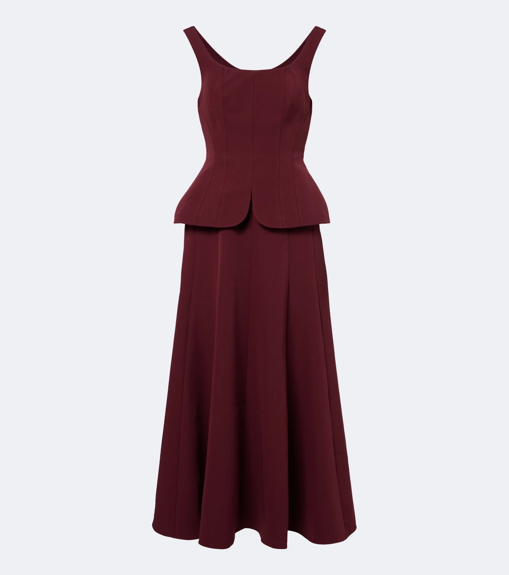 Peplum crêpe corset dress - 1