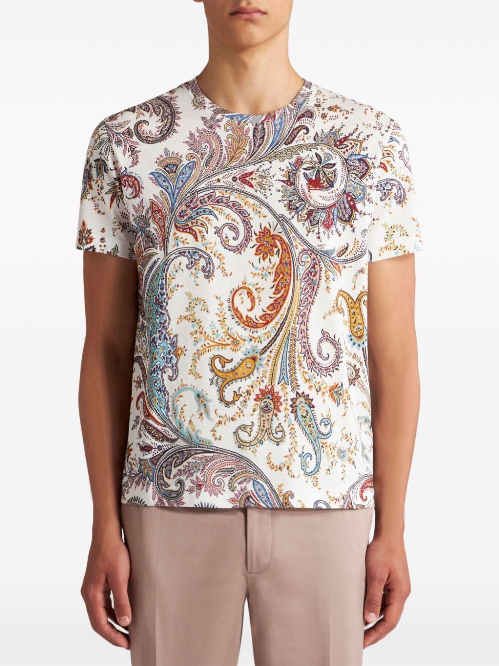 paisley-print cotton T-shirt - 2
