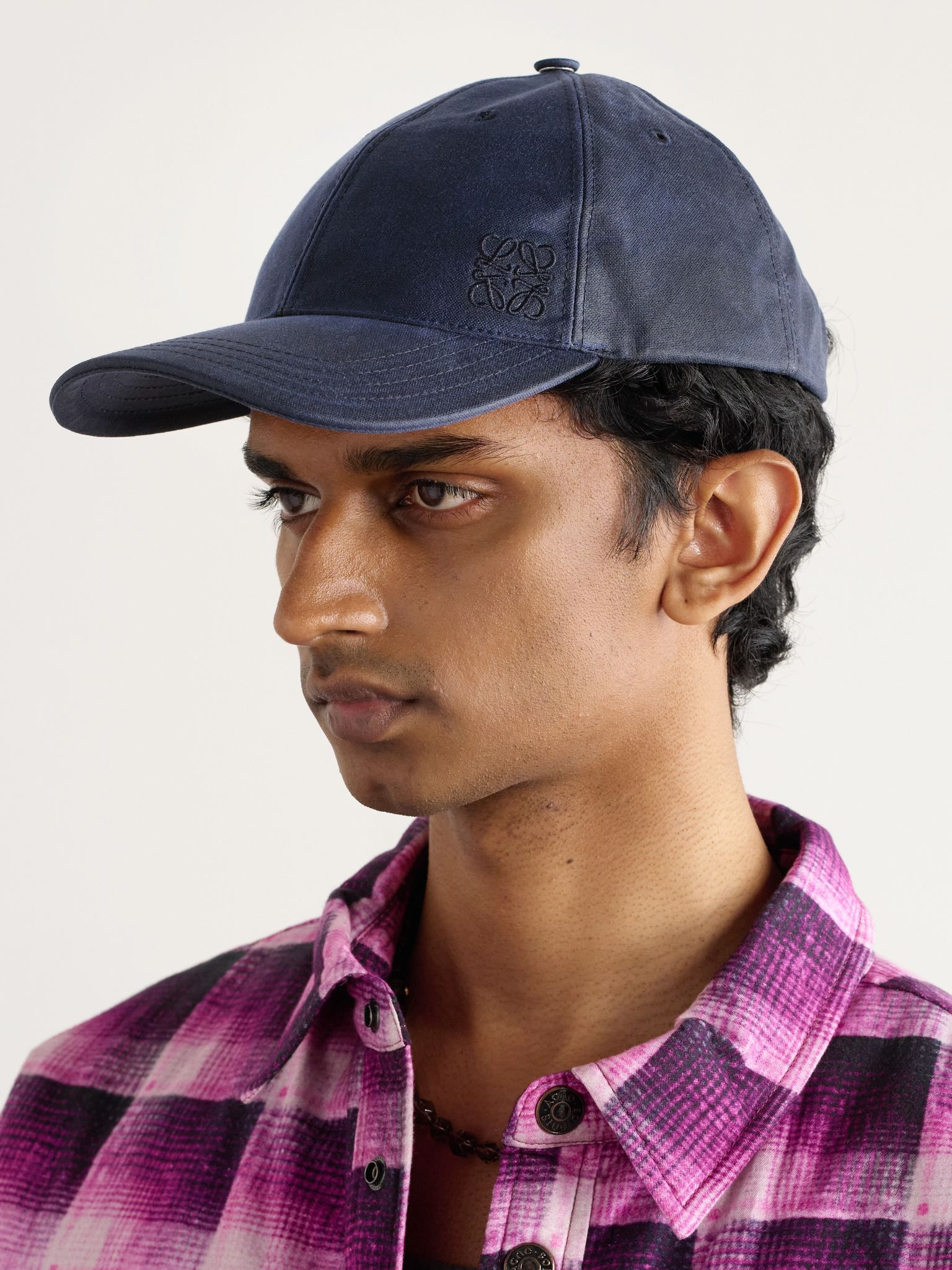 Logo-Embroidered Cotton-Canvas Baseball Cap Navy - 2