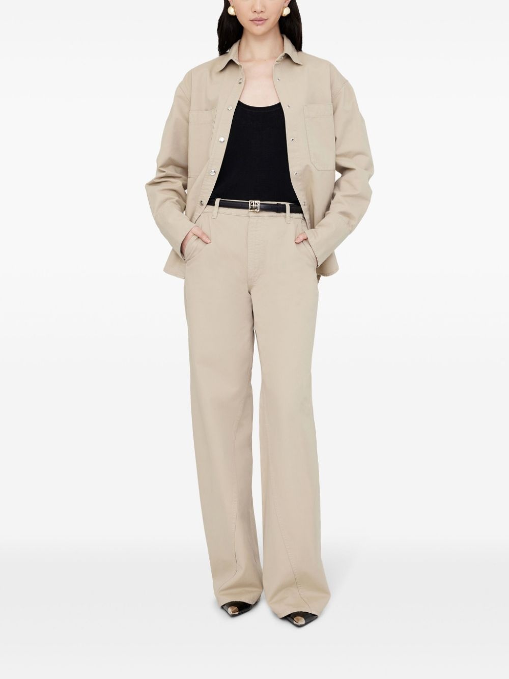Briley curved-seam twill trousers - 2