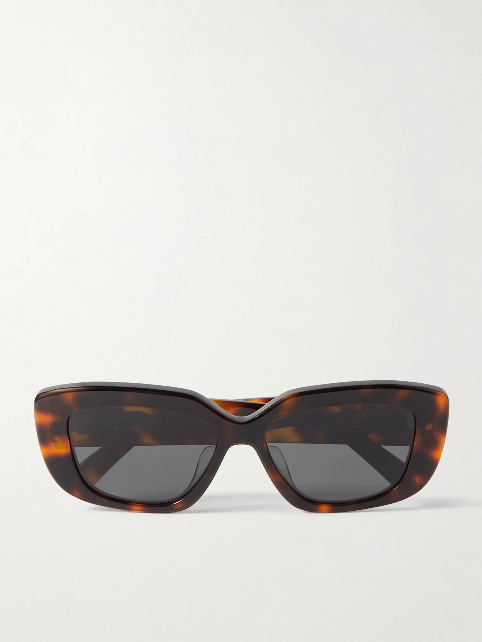 Triomphe rectangular-frame tortoiseshell acetate sunglasses Tortoiseshell - 1