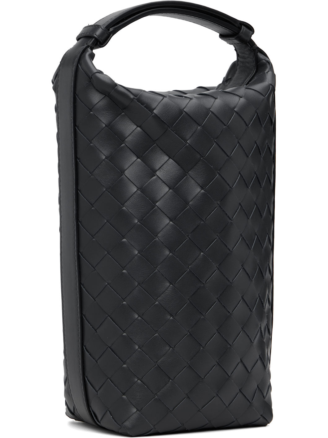 Navy Intrecciato Vertical Wallace Pouch - 3