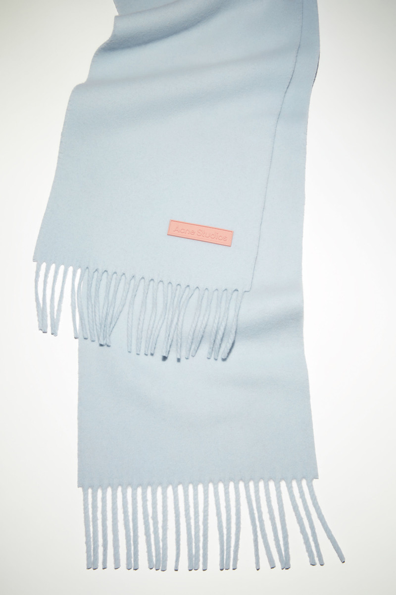 Wool scarf pink label - Narrow - Powder blue 4